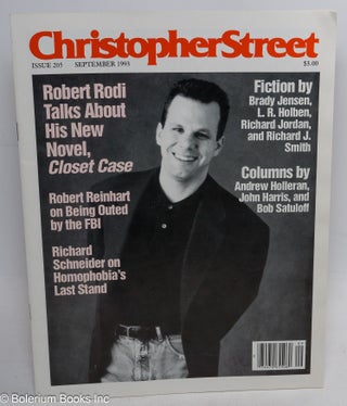 Cat.No: 265221 Christopher Street: #205; September 1993: Robert Rodi. Charles L. Ortleb,...
