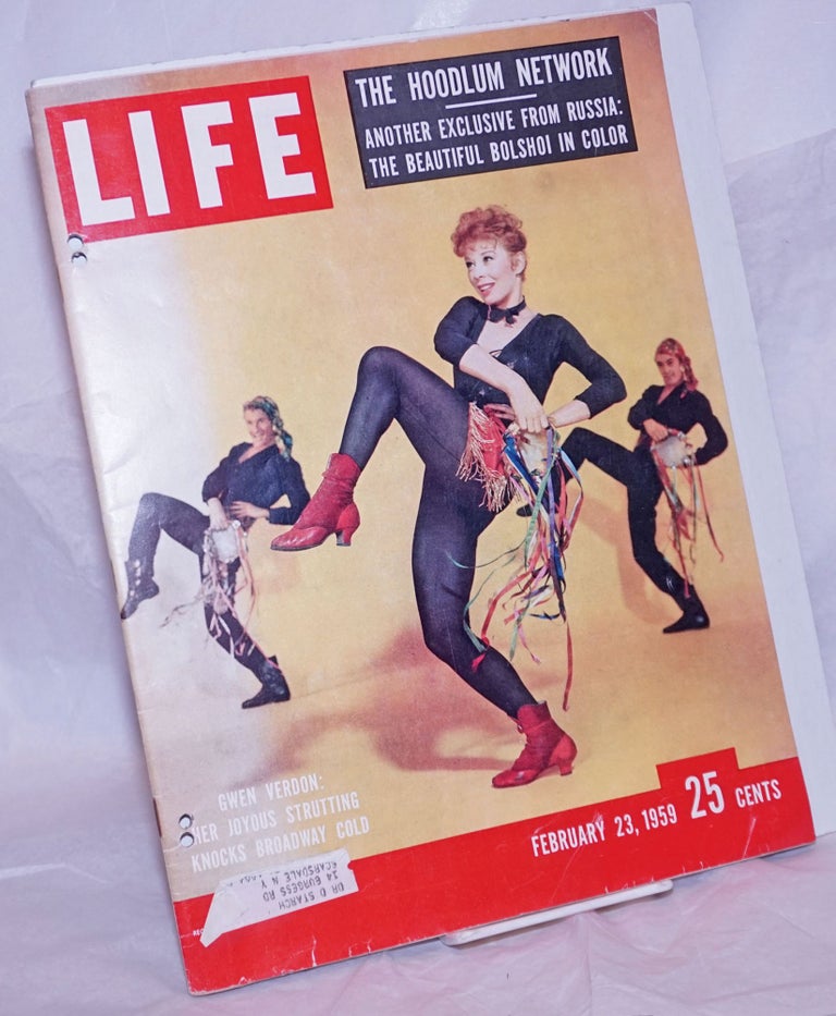 Cat.No: 265231 Life magazine: vol. 46, #8, February 23, 1959: Gwen Verdon: her joyous strutting knocks Broadway cold. Henry R. Luce, Alfred Eisenstadt Gwen Verdon, Joan Crawford.