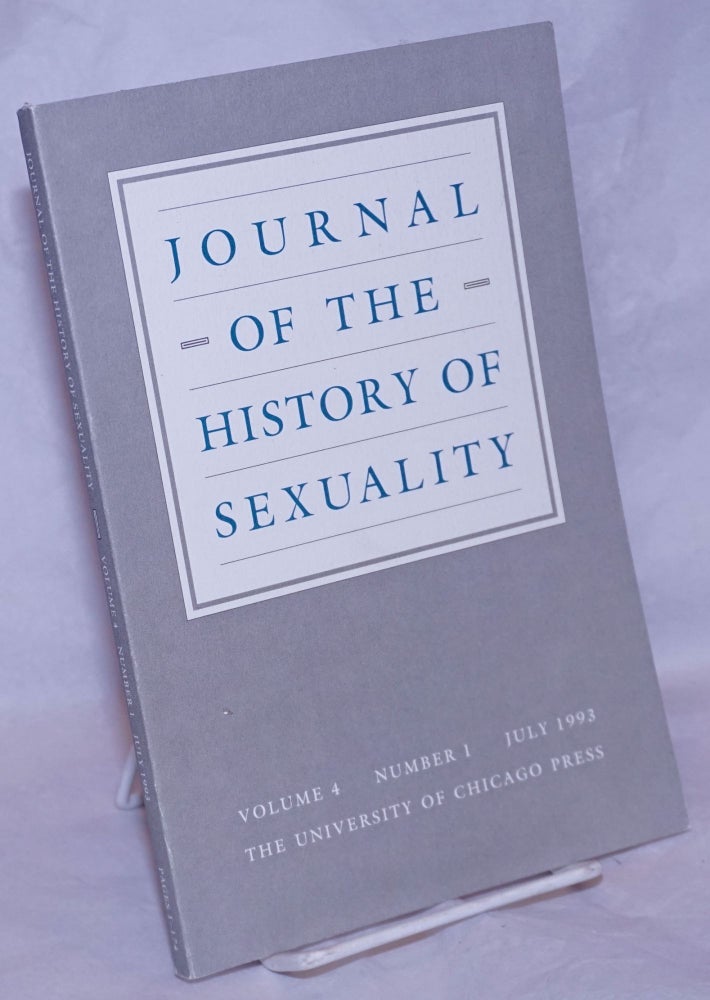 Cat.No: 265568 Journal of the History of Sexuality: vol. 4, #1, July