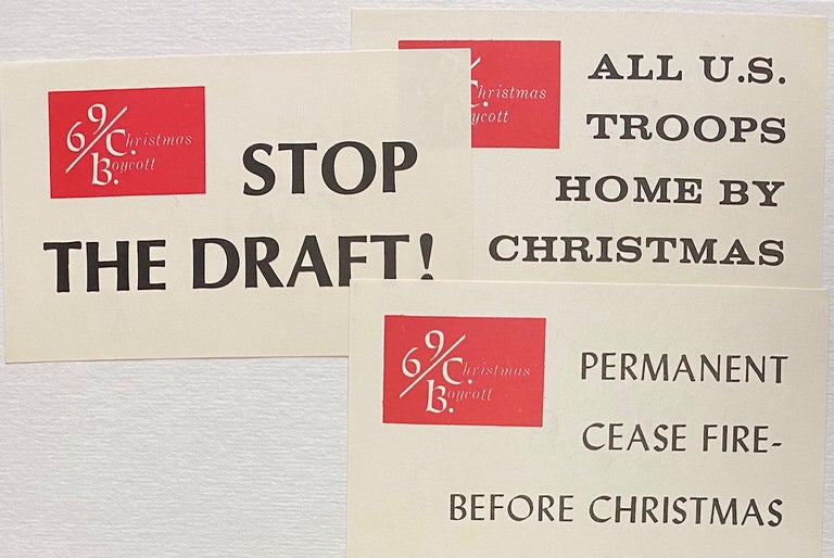 Cat.No: 266122 [Three stickers from the 1969 Christmas boycott to protest the Vietnam War]