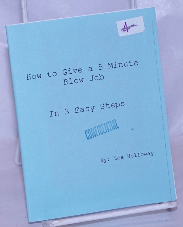 Cat.No: 266195 How to Give a 5 Minute Blow Job in 3 easy steps. Lee Holloway.