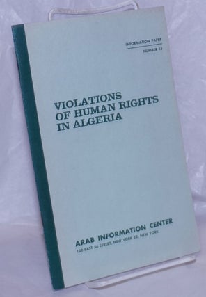 Cat.No: 266678 Violations of Human Rights in Algeria. Excerpts from statements by both...