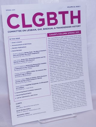 Cat.No: 267291 CLGBTH: Committee on Lesbian, Gay, Bisexual & Transgender History...