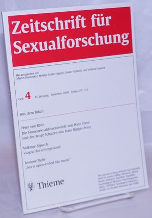 Cat.No: 267303 Zeitschrift für sexualforschung: vol. 13, #4, Dezember 2000: Die...