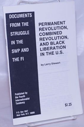 Cat.No: 267333 Permanent Revolution, Combined Revolution, and Black Liberation in the...