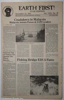 Cat.No: 267470 Earth First! Yule Edition, The radical environmental journal; Dec 22, 1987...