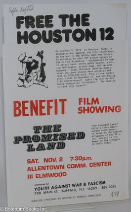 Cat.No: 267962 Free the Houston 12... Benefit film showing: The Promised Land... [handbill