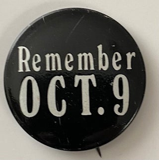 Cat.No: 268003 Remember Oct. 9 [pinback button