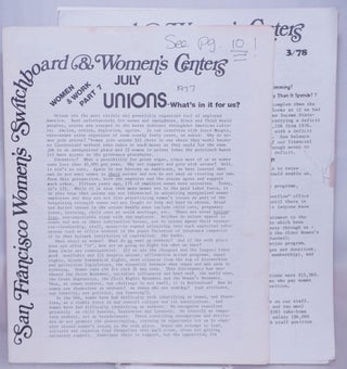 Cat.No: 268017 San Francisco Women's Switchboard and Women's Centers newsletter [three...