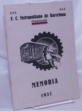 Cat.No: 268165 F.C. Metropolitano de Barcelona (Transversal) Memoria que presenta el...