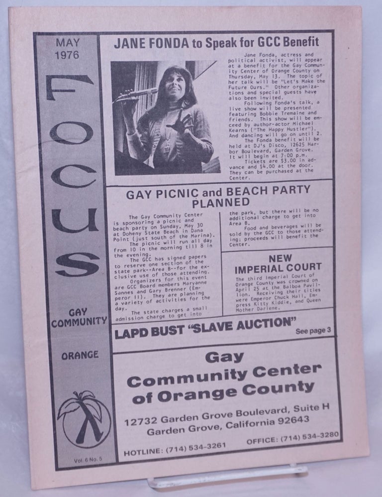 Cat.No: 268972 Focus: Gay Community Center of Orange County newspaper vol. 6