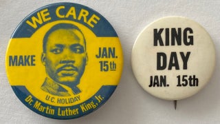 Cat.No: 269209 We Care / Make Jan. 15th UC Holiday / Dr. Martin Luther King Jr. [[pinback...