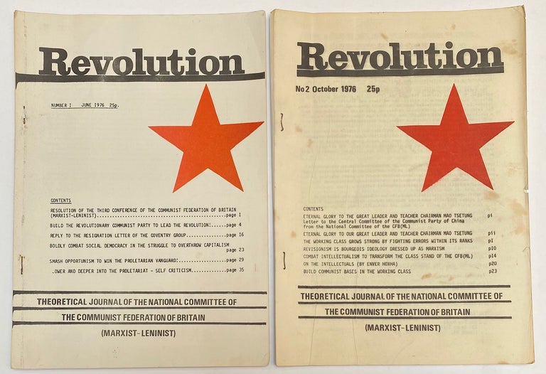 Cat.No: 269343 Revolution: theoretical journal of the National Committee of the Communist Federation of Britain (Marxist-Leninist) [Numbers 1 and 2]