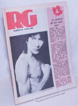 Cat.No: 269371 Le magazine RG [Revue Gai]: le mensuel gai Québécois; #43, Avril 1986:...