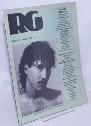 Cat.No: 269374 Le magazine RG [Revue Gai]: le mensuel gai Québécois; #46, Juillet 1986:...