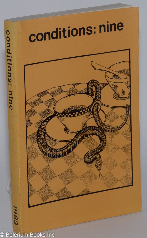 Cat.No: 269885 Conditions: a magazine of writing by women with an emphasis on writing by lesbians #9: vol. 3, #3, Spring 1983. Dorothy Allison, Rima Shore, Elly Bulkin, Jewelle L. Gomez, editorial board and contributors.