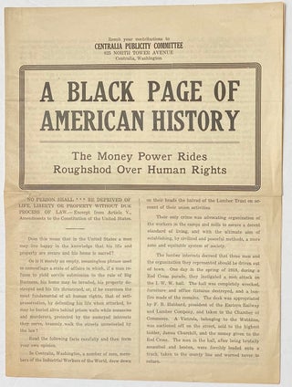 Cat.No: 269941 A black page of American history. The money power rides roughshod over...