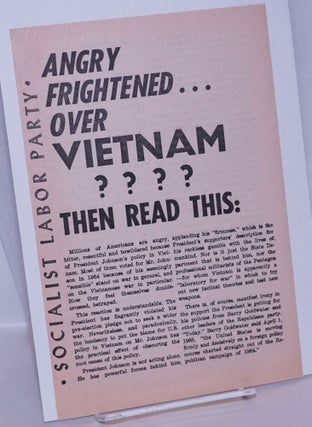 Cat.No: 270295 Angry... frightened... over Vietnam??? Then read this. Socialist Labor Party