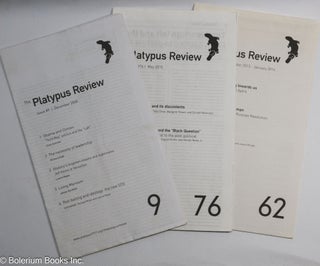 Cat.No: 270343 The Platypus Review [3 issues]. Laurie Rojas, -in-chief