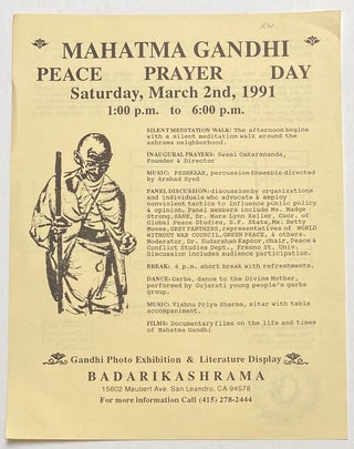 Cat.No: 270461 Mahatma Gandhi Peace Prayer Day [handbill