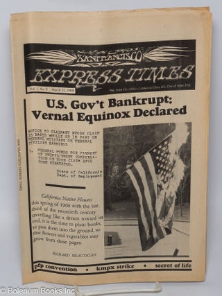 Cat.No: 270629 San Francisco Express Times: vol. 1, #9, March 21, 1968: U.S. Govt....