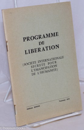 Cat.No: 270693 Programme de Liberation (Societe Internationale Secrete Pour...