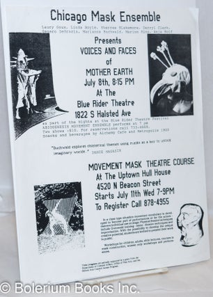 Cat.No: 270718 Chicago Mask Ensemble presents Voices & Faces of Mother earth [handbill]...
