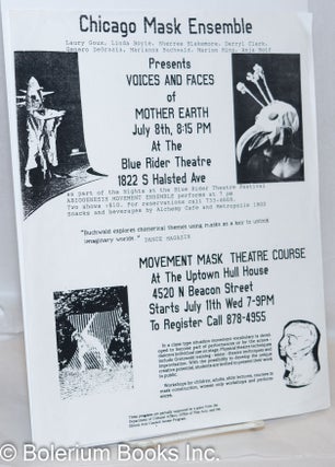 Cat.No: 270718 Chicago Mask Ensemble presents Voices & Faces of Mother earth...