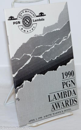 Cat.No: 270994 PGN Lambda Awards 1990: 13th annual awards. Marc Segal Philadelphia Gay News