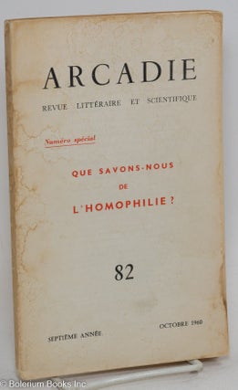 Cat.No: 271149 Arcadie: revue littéraire et scientifique #82, septième année, octobre...