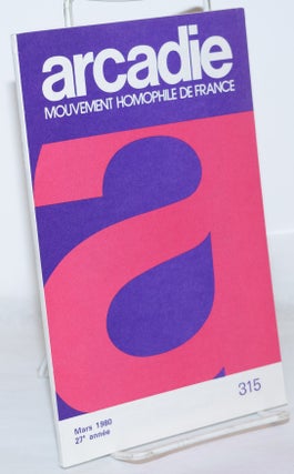 Cat.No: 271303 Arcadie: mouvement homophile de France, revue littéraire et scientifique,...