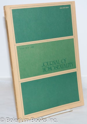 Cat.No: 271720 Journal of Homosexuality: vol. 1, #4, Summer 1976. Charles Silverstein,...