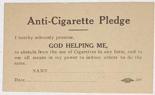 Cat.No: 271851 Anti-Cigarette Pledge [card