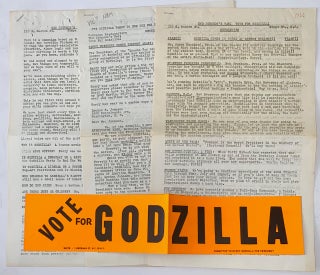 Cat.No: 272073 End Johnson's War! Vote For Godzilla! [three issues of the newsletter,...