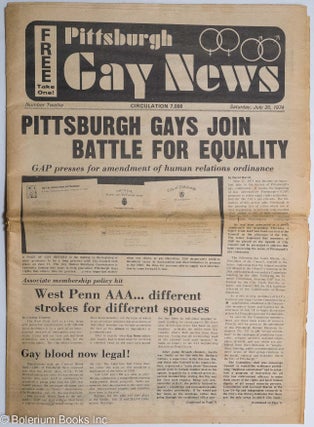 Cat.No: 272160 Pittsburgh Gay News: for the Pittsburgh area gay community; #12, Saturday,...