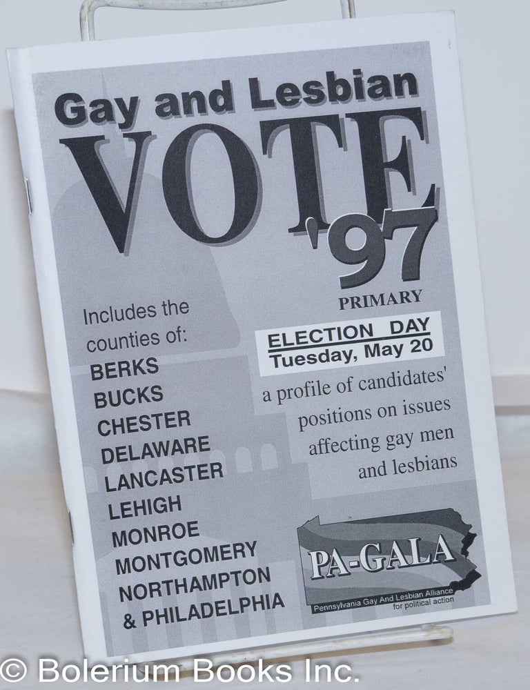 Cat.No: 272183 Gay & Lesbian Vote '97: Primary