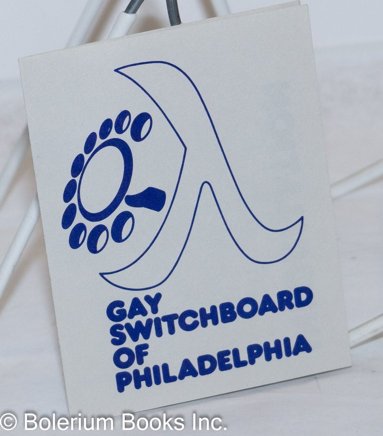 Cat.No: 272293 Gay Switchboard of Philadelphia [pocket leaflet
