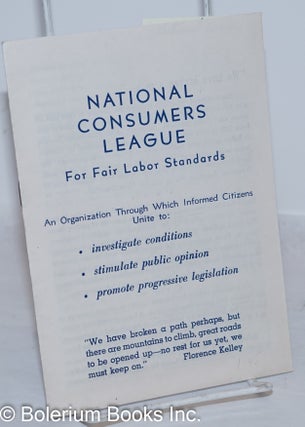 Cat.No: 272393 National Consumers League for fair labor standards