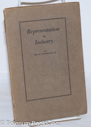 Cat.No: 272571 Representation in industry: Address before the War Emergency and...