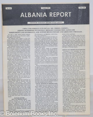 Cat.No: 272649 Albania Report; no. 45, August. Albanian Affairs Study Group