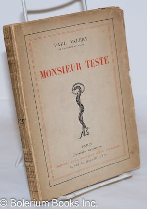 Cat.No: 272669 Monsieur Teste. Paul Valéry