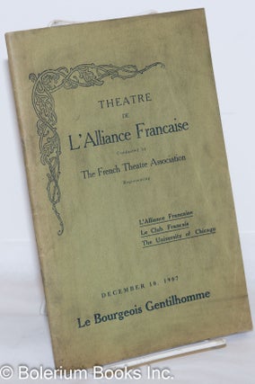 Cat.No: 272748 Theatre de L'Alliance Francaise conducted by The French Theatre...