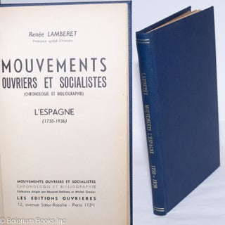 Cat.No: 273012 Mouvements ouvrieres et socialistes (chronologie et bibliographie),...