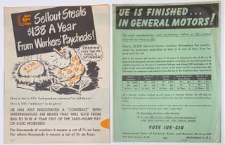 Cat.No: 273104 [Two anti-UE leaflets issued after the union's expulsion from the CIO]....