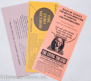 Cat.No: 273277 Three card leaflets advertising performances at the East Third Street...