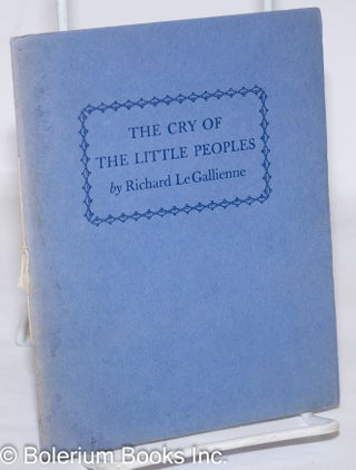Cat.No: 273407 The Cry of the Little Peoples written in 1903, with a note by Eva...