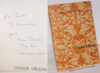 Cat.No: 273516 Under Orion [inscribed & signed]. Eric Barker, Francesca Greene