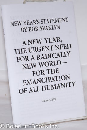 Cat.No: 273684 A new year, the urgent need for a radically new world - for the...