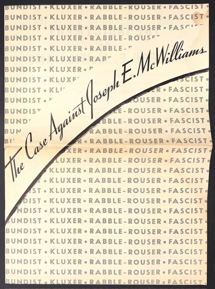 Cat.No: 273691 The case against Joseph E. McWilliams - Bundist - Kluxer