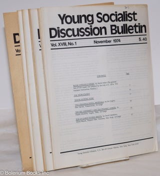 Cat.No: 274292 Young Socialist Discussion Bulletin, Volume 18, No. 1-8. Young Socialist...